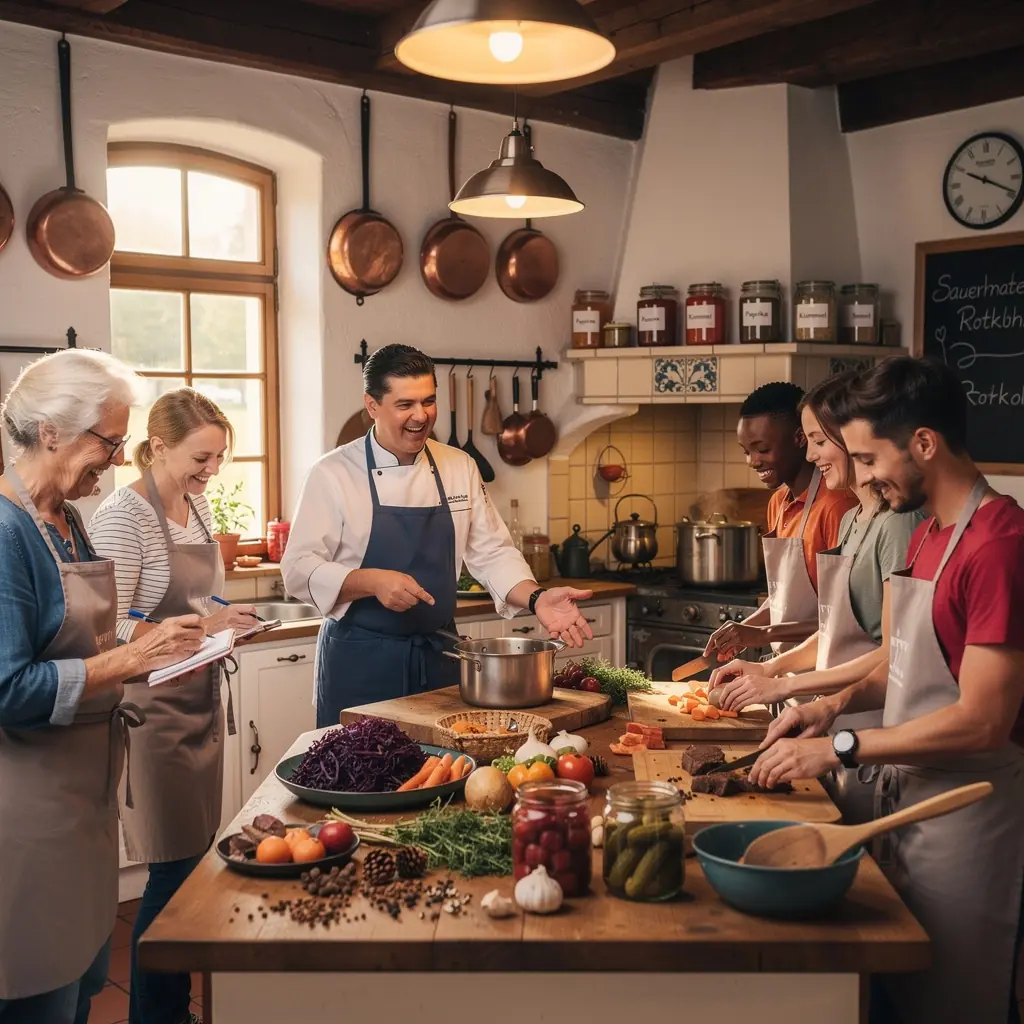 Ein gemütliches Café in einer historischen Stadt, perfekt für eine Pause während der Erkundungstour.